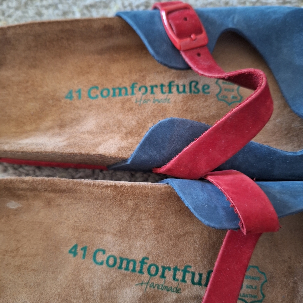 Comfortfuße Blue and Red Slip-On Sandals - Picture 3 of 5